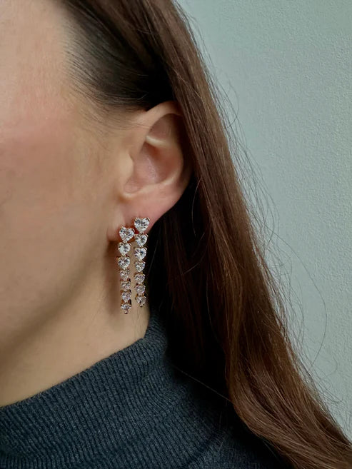 Crystal Heart øreringe